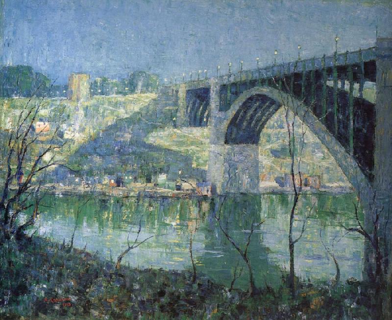 Ernest Lawson Spring Night,Harlem River Germany oil painting art